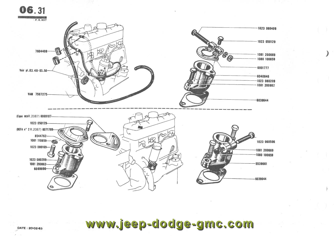 Eosnow Kit de filtre de bougie d'allumage de bobine d'allumage de  carburateur 503281504 de